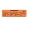 Nevs Portable Exam Labels - Portable 7/8" x 3" Flr Orange w/Black X-2977 - alternate 1